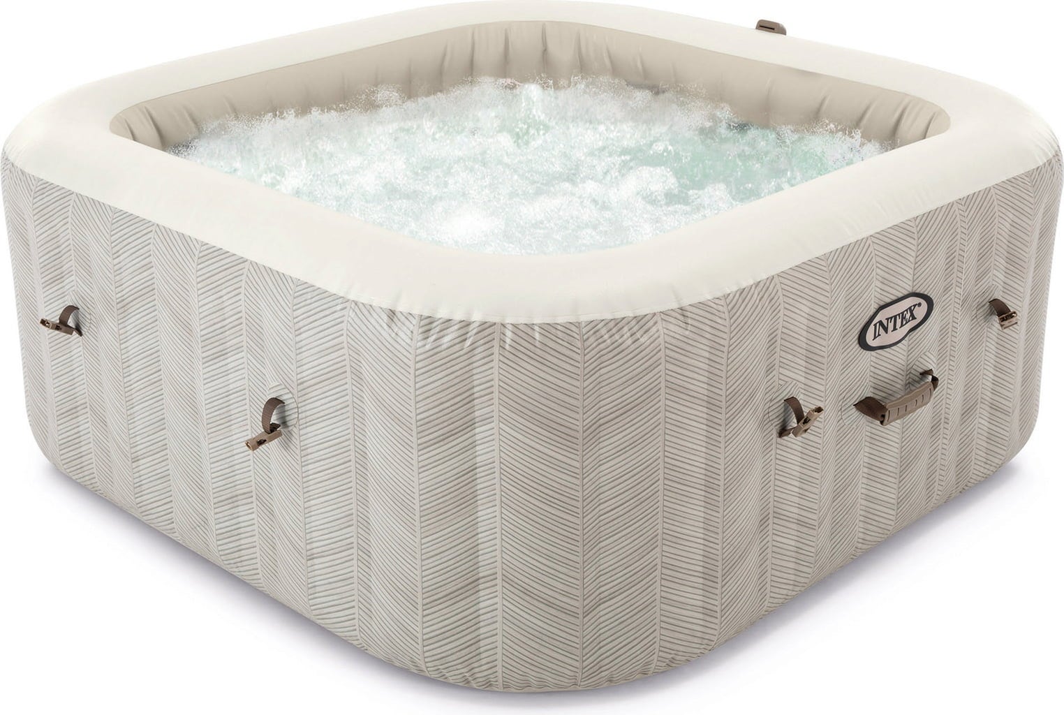 PureSpa Chevron Deluxe Square â§ 239 x 71 cm, 1 item with salt water system and limescale protection